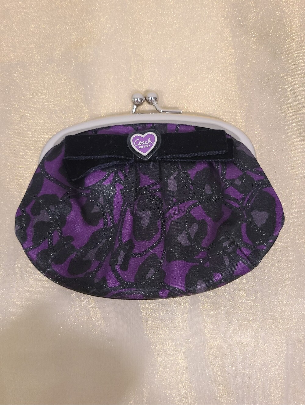 Coach Daisy Ocelot Print Coin Purse